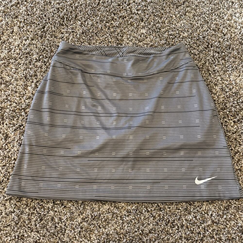 Nike Dri Fit Skort XS Gray Black Striped - Picture 10 of 10